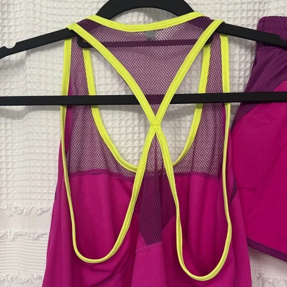 Nike Pink and Yellow Athletic Shorts - Picture 5 of 6